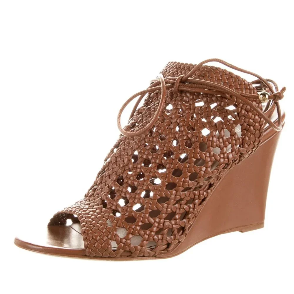 Mulberry Women's Woven Leather Wedge 38